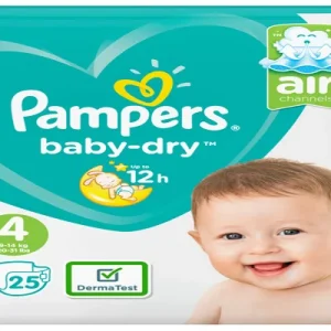 Pampers Baby-Dry Nappies Size 4, 9-14kgs, 20-31lbs, Maxi 25’s